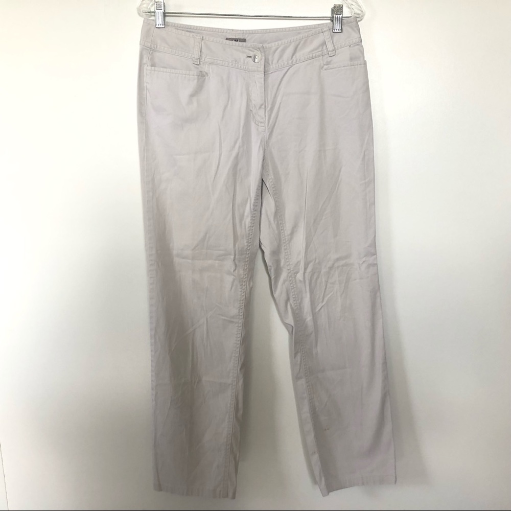 J Jill Pants Size 8 Chino Khaki Beige Womens EUC